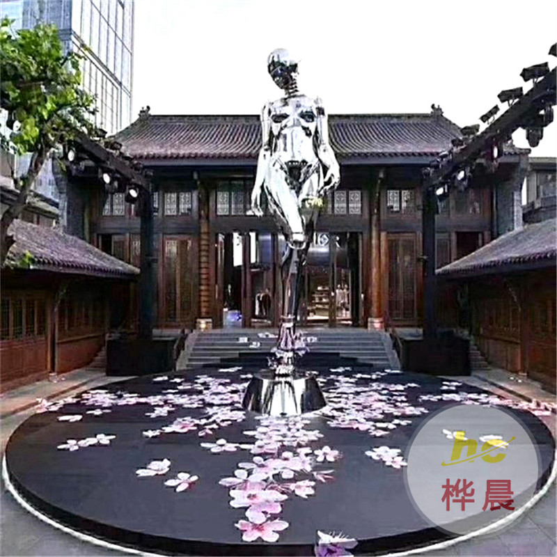 仿真不銹鋼花朵雕塑廠家園林景觀金屬不銹鋼桃花雕塑寫實(shí)花朵