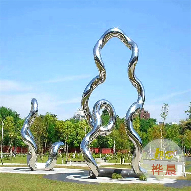 大型不銹鋼雕塑廠家戶外校園廣場(chǎng)景觀雕塑城市地標(biāo)鏡面不銹鋼雕塑