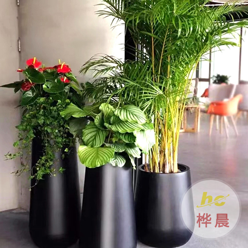 玻璃鋼工廠異形組合花盆商場(chǎng)花缽園林工程玻璃鋼花箱美陳裝飾擺件