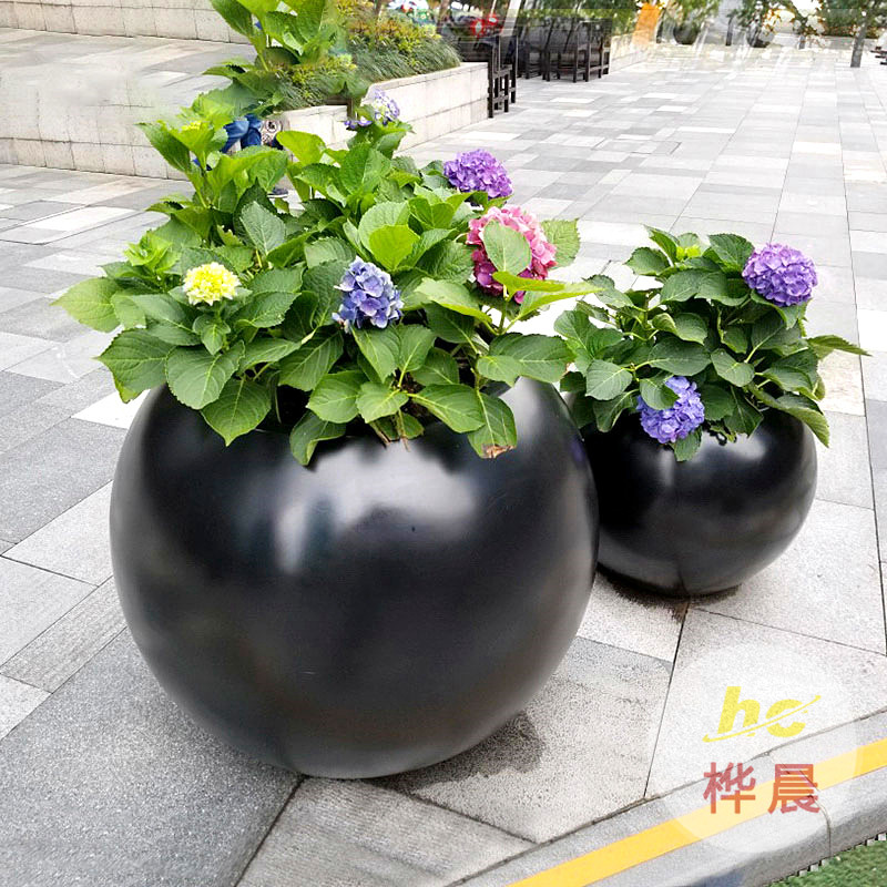 玻璃鋼花箱花槽市政道路隔離花盆綠化可移動(dòng)陽(yáng)臺(tái)戶外種植箱組合