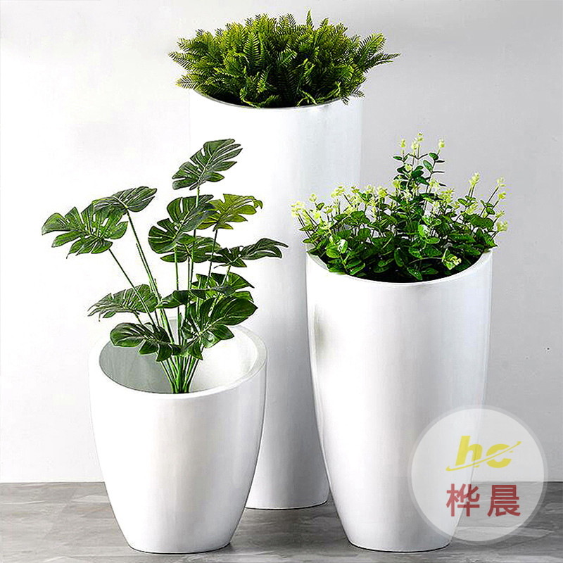 戶外玻璃鋼花盆陽臺(tái)庭院種植箱室外露臺(tái)花池花槽長方形大花箱