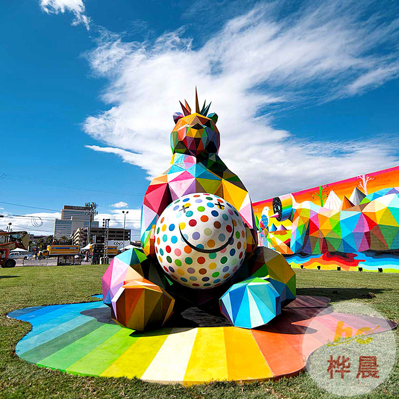 戶外卡通鴨子雕塑玻璃鋼公園林景觀小區(qū)草坪裝飾售樓處幼兒園擺件