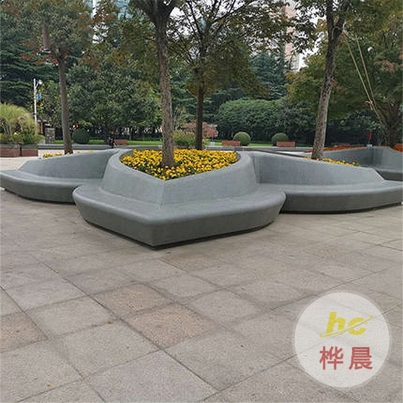 公園廣場玻璃鋼坐凳創(chuàng)意景觀異形玻璃鋼樹池坐凳商場美陳休閑椅